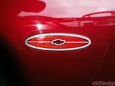 American Car Craft Side Marker Trim Polished Chevy Bowtie GML Rear Side 2pc Chevrolet Corvette 1997-2004 - ACC-032034